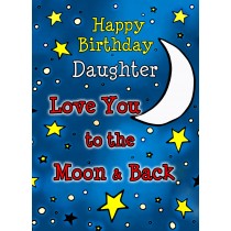 Birthday Card for Daughter (Moon and Back) 