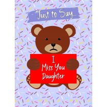 Missing You Card For Daughter (Bear)