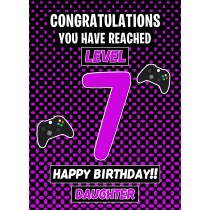 7th Level Gamer Birthday Card (Daughter)
