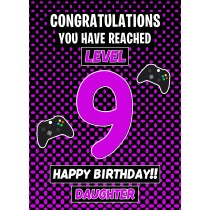 9th Level Gamer Birthday Card (Daughter)