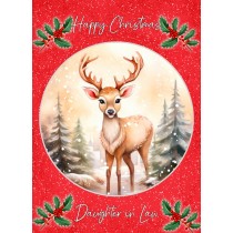 Christmas Card For Daughter in Law (Globe, Deer)