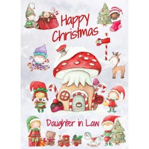 Christmas Card For Daughter in Law (Elf, White)