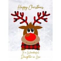 Christmas Card For Daughter in Law (Reindeer Cartoon)