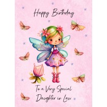 Fairy Art Birthday Card For Daughter in Law