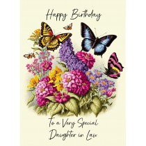Butterfly Art Birthday Card For Daughter in Law