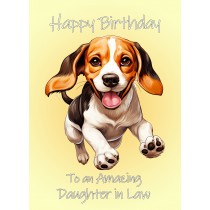 Beagle Dog Birthday Card For Daughter in Law