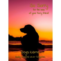 Personalised Pet Dog Sympathy Greeting Card