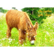 Personalised Donkey Art Greeting Card (Birthday, Christmas, Any Occasion)