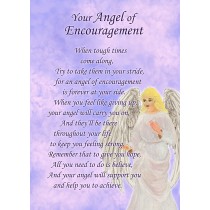 Angel of Encouragement Poem Verse Greeting Card