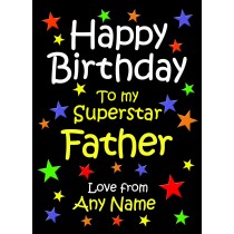 Personalised Father Birthday Card (Black)