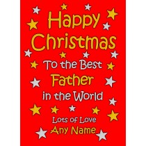 Personalised Father Christmas Card (Red)