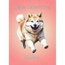 Akita Dog Fathers Day Card For Father