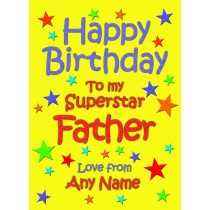 Personalised Father Birthday Card (Yellow)