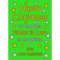 Father in Law Christmas Card (Green)