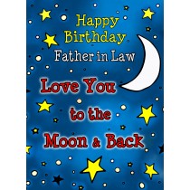 Birthday Card for Father in Law (Moon and Back) 