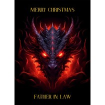 Gothic Fantasy Dragon Christmas Card For Father in Law (Design 1)