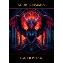 Gothic Fantasy Dragon Christmas Card For Father in Law (Design 3)