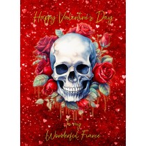 Valentines Day Card for Fiance (Fantasy Skull, Design 1)