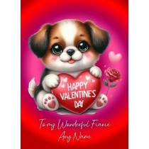 Personalised Valentines Day Card for Fiance (Dog)