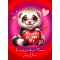 Personalised Valentines Day Card for Fiance (Meerkat)