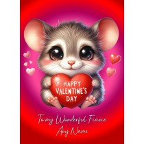 Personalised Valentines Day Card for Fiance (Mouse)