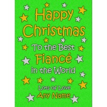 Personalised Fiance Christmas Card (Green)