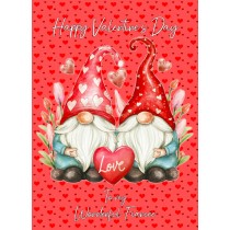 Valentines Day Card for Fiancee (Gnome, Design 3)