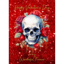 Valentines Day Card for Fiancee (Fantasy Skull, Design 1)