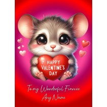 Personalised Valentines Day Card for Fiancee (Mouse)