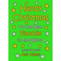 Personalised Fiancee Christmas Card (Green)