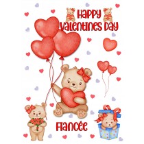 Romantic Bear Valentines Day Card for Fiancee