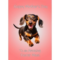 Dachshund Dog Mothers Day Card For Foster Mum