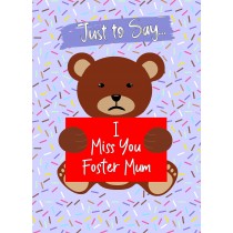 Missing You Card For Foster Mum (Bear)