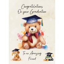 Graduation Passing Exams Congratulations Card For Friend (Design 4)
