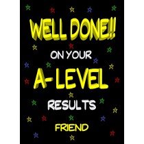 Congratulations A Levels Passing Exams Card For Friend (Design 2)