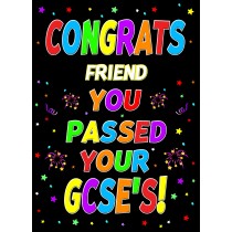 Congratulations GCSE Passing Exams Card For Friend (Design 1)