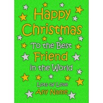 Personalised Friend Christmas Card (Green)