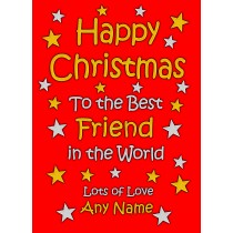 Personalised Friend Christmas Card (Red)