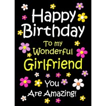 Girlfriend Birthday Card (Black)