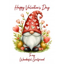 Valentines Day Card for Girlfriend (Gnome, Design 2)