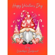 Valentines Day Card for Girlfriend (Gnome, Design 4)