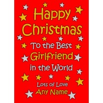 Personalised Girlfriend Christmas Card (Red)