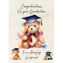 Graduation Passing Exams Congratulations Card For Girlfriend (Design 4)