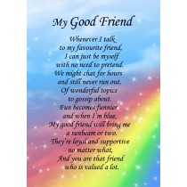 Good Friend Poem Verse Card