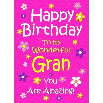Gran Birthday Card (Cerise)