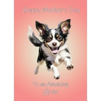 Chihuahua Dog Mothers Day Card For Gran