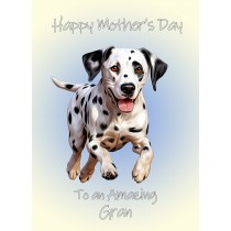 Dalmatian Dog Mothers Day Card For Gran