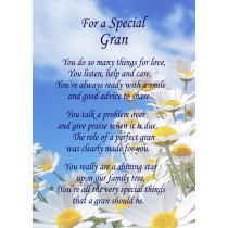 Special Gran Poem Verse Greeting Card