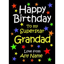 Personalised Grandad Birthday Card (Black)