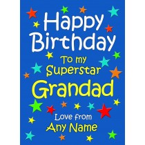 Personalised Grandad Birthday Card (Blue)